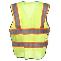 CAT Apparel Vests: 1322029 407 Hi Vis Yellow 5 Point Breakaway Safety Vest
