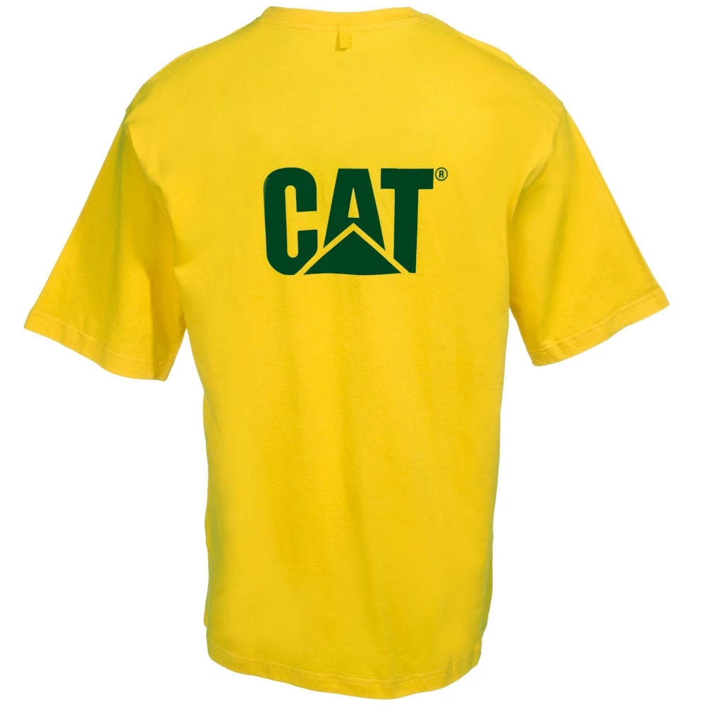 CAT Apparel Shirts: Men's W05324 555 Yellow Trademark Tee Shirt 3 CAT Apparel Shirts: Men's W05324 555 Yellow Trademark Tee Shirt