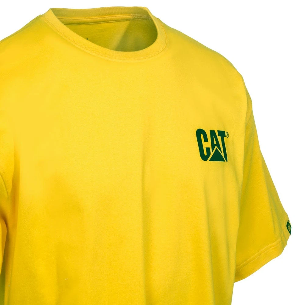 CAT Apparel Shirts: Men's W05324 555 Yellow Trademark Tee Shirt 4 CAT Apparel Shirts: Men's W05324 555 Yellow Trademark Tee Shirt - Image 2
