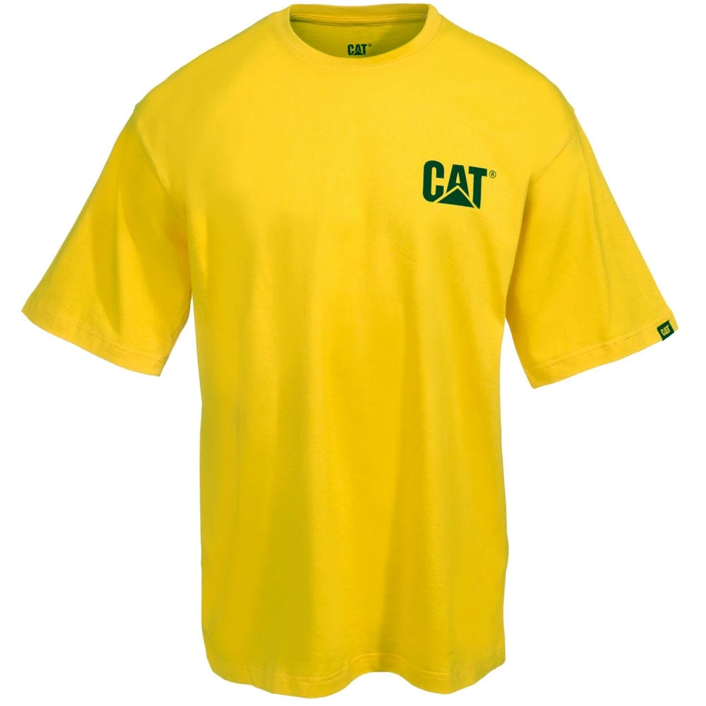 CAT Apparel Shirts: Men's W05324 555 Yellow Trademark Tee Shirt 5 CAT Apparel Shirts: Men's W05324 555 Yellow Trademark Tee Shirt - Image 3