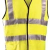 OccuNomix Vests: Men's LUX SSCFGFR Yellow Classic Flame Resistant Cotton Dual Stripe Solid Vest -Work Attire Shop cf021a2126f4c2c4188336649185