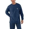 Carhartt Shirts: Men's K126 413 Dark Cobalt Blue Heather Long Sleeve Pocket Work Shirt -Work Attire Shop download 2022 03 30t110455.946
