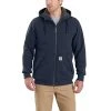 Carhartt Sweatshirt: Men's 103308 472 Navy Rain Defender Sherpa-Lined Full-Zip Sweatshirt