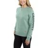 Carhartt Sweatshirts: Women's 104410 G86 Succulent Heather Crewneck Relaxed Fit Graphic Sweatshirt -Work Attire Shop download 2022 05 19t121813.086