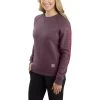 Carhartt Sweatshirts: Women's 104410 V27 Blackberry Heather Crewneck Relaxed Fit Graphic Sweatshirt -Work Attire Shop download 2022 05 19t154718.695