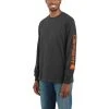 Carhartt Shirts: Men's K231 CRH Carbon Heather Cotton Long Sleeve Logo Shirt -Work Attire Shop download 11 1 1