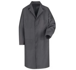 Red Kap Work Clothes: Men's Charcoal Full Lenght Shop Coat KT30 CH