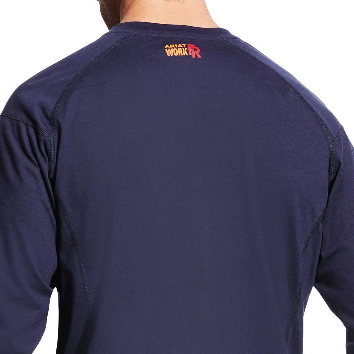 Ariat Work FR: Men's 10022597 Navy Flame Resistant Air Lightweight Long Sleeve Henley Shirt 4 Ariat Work FR: Men's 10022597 Navy Flame Resistant Air Lightweight Long Sleeve Henley Shirt - Image 2