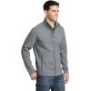 Port Authority Jacket: Men's F231 GRY Grey Digi Stripe Fleece Jacket 1 Port Authority Jacket: Men's F231 GRY Grey Digi Stripe Fleece Jacket -Work Attire Shop f231 grey model 3q 042015