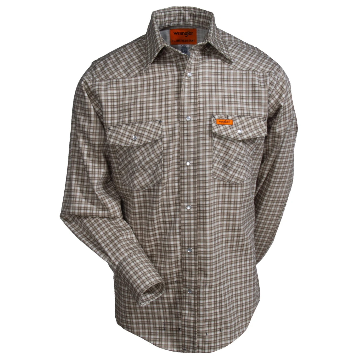 Wrangler Shirts: Men's FR124 MM Plaid Western Flame Resistant Work Shirt 7 Wrangler Shirts: Men's FR124 MM Plaid Western Flame Resistant Work Shirt - Image 5