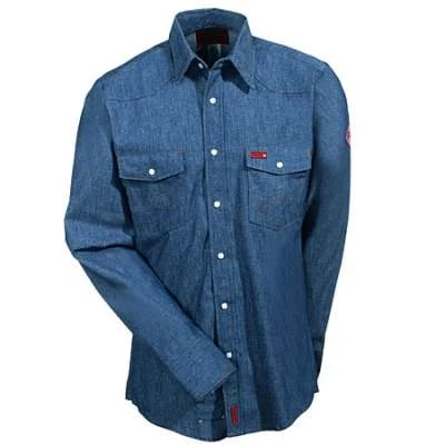 Wrangler Shirts: Men's FR12127 Denim Flame Resistant Shirt 4 Wrangler Shirts: Men's FR12127 Denim Flame Resistant Shirt - Image 2