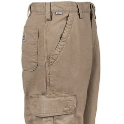 Carhartt Pants: Men's Khaki Flame Resistant Canvas Cargo Pants FRB240 GKH -Work Attire Shop fu3