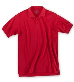 5.11 Tactical Shirts: Men's Red Cotton Knit Polo Shirt 41060 477