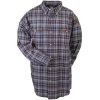 Carhartt Shirts: Midweight Flannel Work Shirt S137NVY 2 Carhartt Shirts: Midweight Flannel Work Shirt S137NVY -Work Attire Shop image 48295