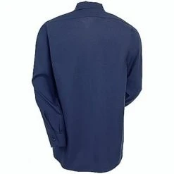 Red Kap Shirts: Men's Navy SP14 NV Industrial Long Sleeve Work Shirt