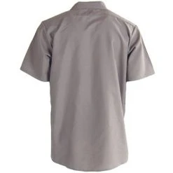 Red Kap Shirts: Men's SP24 GY Grey Industrial Short-Sleeve Work Shirt