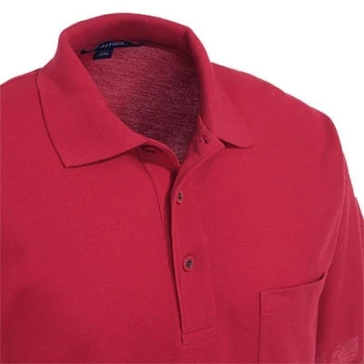 Port Authority Shirts: Men's K500P Red Silk Touch Pique Knit Polo Pocket Shirt 4 Port Authority Shirts: Men's K500P Red Silk Touch Pique Knit Polo Pocket Shirt - Image 2