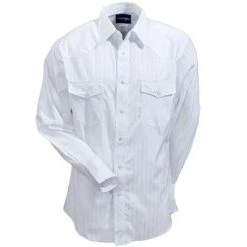 Wrangler Shirts: Men's White 75221 WH Sport Western Snap Long Sleeve Shirt -Work Attire Shop image 51777