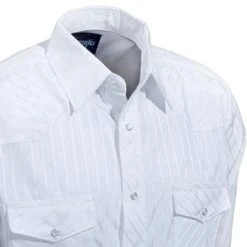 Wrangler Shirts: Men's White 75221 WH Sport Western Snap Long Sleeve Shirt -Work Attire Shop image 51779