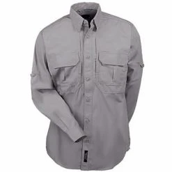 5.11 Tactical Shirts: Grey Long Sleeve Cotton Shirt 72157 029 -Work Attire Shop image 56234
