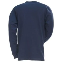 Carhartt Shirts: Men's Navy K126 NVY Cotton Long Sleeve Work Shirt
