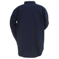 Wrangler Riggs Shirts: Men's Navy 3W501 NV Long Sleeve Cotton Twill Work Shirt