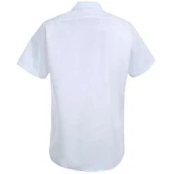 Red Kap Shirts: Men's White SP24 WH Short-Sleeve Uniform Work Shirt