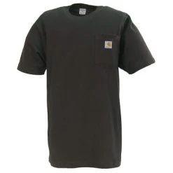 Carhartt Shirts: Men's K87 BLK Black Heavy Weight Short Sleeve Loose Fit Pocket T Shirt 5 Carhartt Shirts: Men's K87 BLK Black Heavy Weight Short Sleeve Loose Fit Pocket T Shirt -Work Attire Shop image 73190