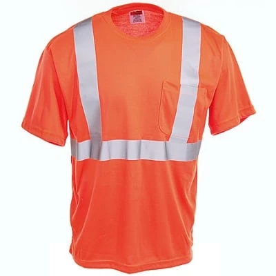 CornerStone Shirts: Men's CS401 SONG Safety Orange High Visibility Tee Shirt 3 CornerStone Shirts: Men's CS401 SONG Safety Orange High Visibility Tee Shirt