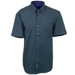 Port Authority Shirts: Dark Green Short Sleeve Cotton Shirt S508 DGR