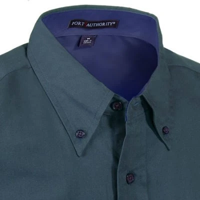 Port Authority Shirts: Dark Green Short Sleeve Cotton Shirt S508 DGR 4 Port Authority Shirts: Dark Green Short Sleeve Cotton Shirt S508 DGR - Image 2