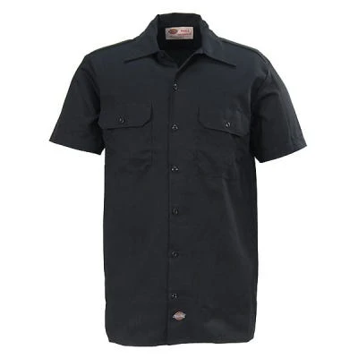Dickies Shirts: Men's Black 1574 BK Twill Short Sleeve Work Shirt 4 Dickies Shirts: Men's Black 1574 BK Twill Short Sleeve Work Shirt - Image 2
