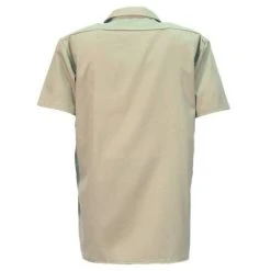 Dickies Shirts: Men's Khaki 1574 KH Stain Release Short Sleeve Work Shirt