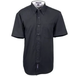 Port Authority Shirts: S508 BLK Men's Black Short Sleeve Button Down Shirt
