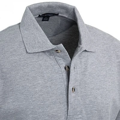 Port Authority Shirts: Men's Gray K420 OXF Cotton Pique Polo Shirt 4 Port Authority Shirts: Men's Gray K420 OXF Cotton Pique Polo Shirt - Image 2