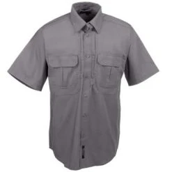 5.11 Tactical Shirts: Grey Short Sleeve Cotton Work Shirt 71152 029 -Work Attire Shop image 87315