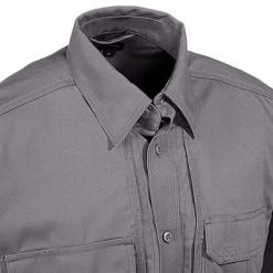 5.11 Tactical Shirts: Grey Short Sleeve Cotton Work Shirt 71152 029