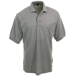 Port Authority Shirts: Men's Silk Touch Grey Polo Shirt K500P GRY
