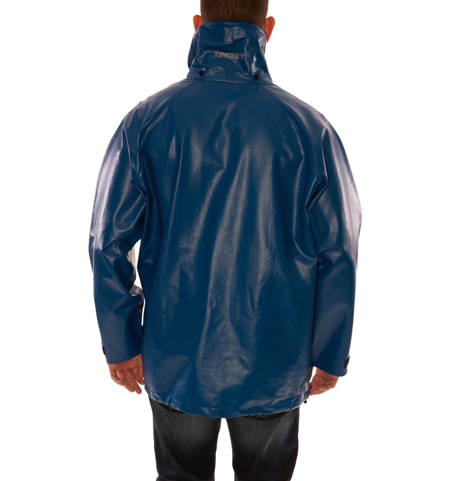 Tingley Jackets: Men's J44241 Blue Eclipse Chemical Resistant PVC Jacket 3 Tingley Jackets: Men's J44241 Blue Eclipse Chemical Resistant PVC Jacket