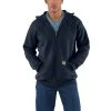 Carhartt Sweatshirts: Men's K122 472 Navy Midweight Hooded Front Zip Sweatshirt 1 Carhartt Sweatshirts: Men's K122 472 Navy Midweight Hooded Front Zip Sweatshirt -Work Attire Shop k122472