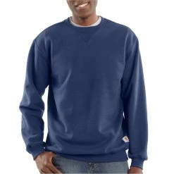 Carhartt Sweatshirt: Men's 104165 472 Navy Heavyweight Crewneck Paxton