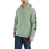 Carhartt Sweatshirts: Men's K288 GA0 Jade Heather Midweight Hooded Logo Sweatshirt