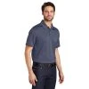 Port Authority Shirts: Men's K576 TNH True Navy Blue Heather Trace Polo Shirt