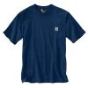 Carhartt Shirts: Men's K87 413 Dark Cobalt Blue Heather Heavyweight Pocket Short Sleeve Loose Fit T Shirt 2 Carhartt Shirts: Men's K87 413 Dark Cobalt Blue Heather Heavyweight Pocket Short Sleeve Loose Fit T Shirt -Work Attire Shop k87 413 s19 copy edited