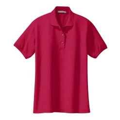 Port Authority Shirts: Women's Red Polo Shirt L500 RED -Work Attire Shop l500 red flat front