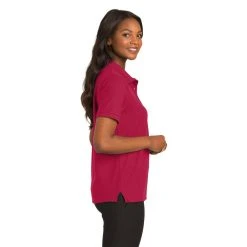 Port Authority Shirts: Women's Red Polo Shirt L500 RED -Work Attire Shop l500 red model side 082018
