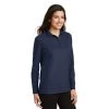 Port Authority Shirts: Women's Navy Long Sleeve Polo Shirt L500LS NVY -Work Attire Shop l500ls navy model 3q 032017