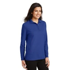 Port Authority Shirts: Women's Royal Blue Polo Shirt L500LS RYL