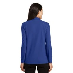 Port Authority Shirts: Women's Royal Blue Polo Shirt L500LS RYL -Work Attire Shop l500ls royal model back 032017