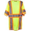 Occunomix Vests: Two Tone Hi-Vis Yellow Classic Mesh Safety Vest LUX HSCLC3Z YEL -Work Attire Shop lux hsclc3z grn occuluxb 01